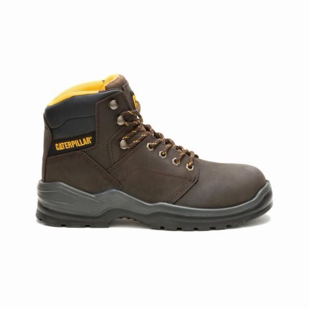CAT Striver Soft Toe Industrial Brown Boots Men's Size 13 Wide - New With Box - Picture 2 of 13